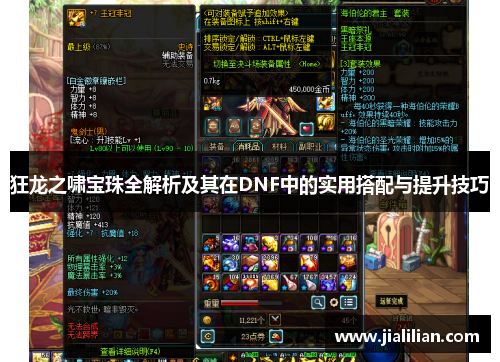 狂龙之啸宝珠全解析及其在DNF中的实用搭配与提升技巧